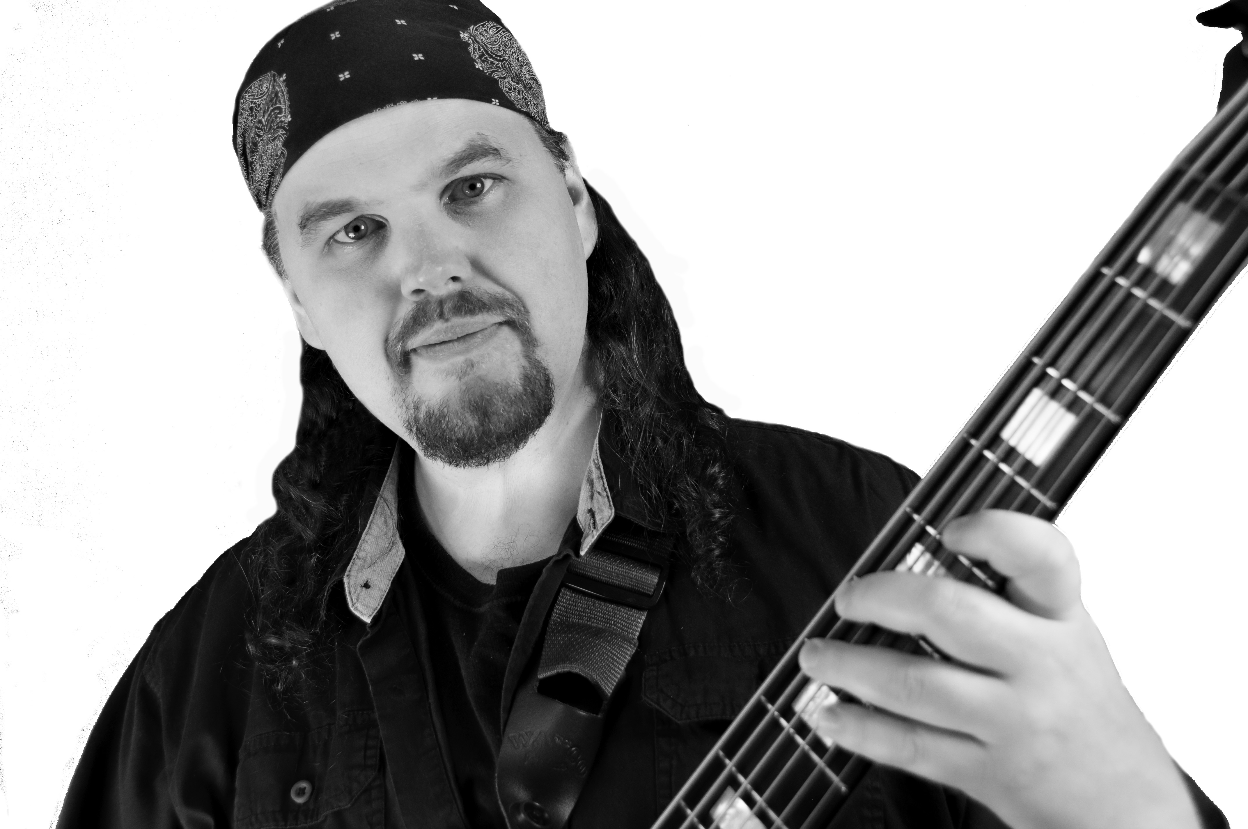 James Michael House with bass guitar